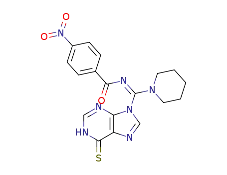 N-<(6,9-dihydro-6-thioxo-1H-purin-9-yl)(piperidin-1-yl)methyliden>-4-nitrobenzamid