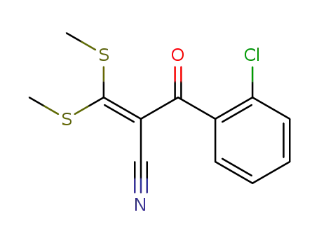 Molecular Structure of 175137-51-6 (2-(2-CHLOROBENZOYL)-3,3-DI(METHYLTHIO)ACRYLONITRILE)