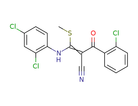 (Z)-2-(2-Chloro-benzoyl)-3-(2,4-dichloro-phenylamino)-3-methylsulfanyl-acrylonitrile