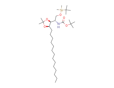 [(S)-2-(tert-Butyl-dimethyl-silanyloxy)-1-((4S,5R)-2,2-dimethyl-5-tetradecyl-[1,3]dioxolan-4-yl)-ethyl]-carbamic acid tert-butyl ester