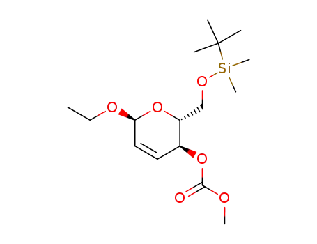 ethyl 6-O-(tert-butyldimethylsilyl)-4-O-methoxycarbonyl-2,3-dideoxy-α-D-erythro-hex-2-enopyranoside