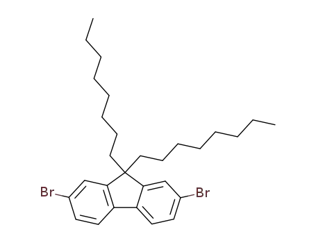 Molecular Structure of 198964-46-4 (9,9-Dioctyl-2,7-dibromofluorene)