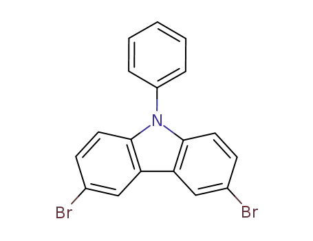 Molecular Structure of 57103-20-5 (3,6-Dibromo-9-phenylcarbazole)