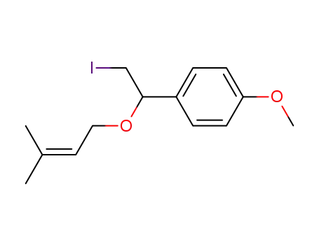 2-iodo-1-(3-methylbut-2-enyl)oxy-1-(4-methoxyphenyl)ethane