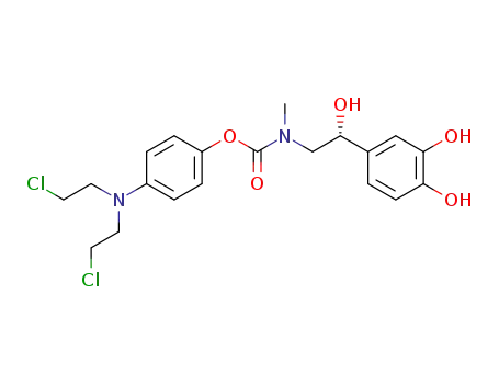 (R)-[1'-amino-2'-hydroxy-2'-(4''-hydroxyphenyl)propionic acid methyl ester]-carbamic acid p-(bis-2-chloroethylamino)phenyl ester