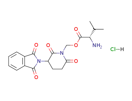 2-amino-3-methylbutyric acid-[3-(1,3-dihydro-1,3-dioxo-2H-isoindole-2-yl)-2,6-dioxo-piperidine-1-yl-methyl]ester hydrochloride