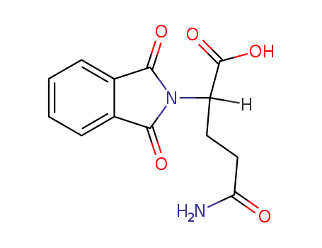 Molecular Structure of 7607-72-9 (5-amino-2-(1,3-dioxo-1,3-dihydro-2H-isoindol-2-yl)-5-oxopentanoic acid)