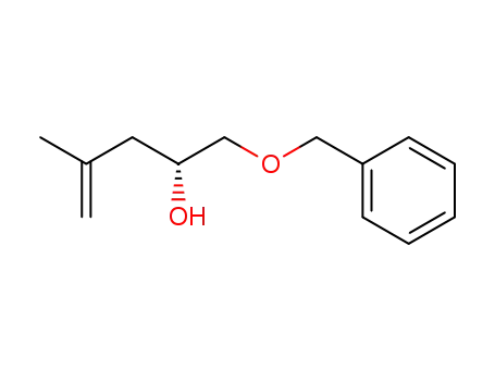 Molecular Structure of 604775-07-7 (4-Penten-2-ol, 4-methyl-1-(phenylmethoxy)-, (2R)-)