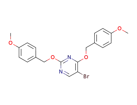 Molecular Structure of 664988-37-8 (Pyrimidine, 5-bromo-2,4-bis[(4-methoxyphenyl)methoxy]-)