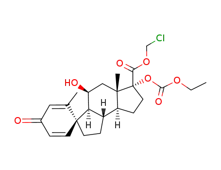 chloromethyl 17α-ethoxycarbonyloxy-11β-hydroxy-1-methyl-3-oxo-6(5->10α)-abeo-19-norandrosta-1,4-diene-17β-carboxylate
