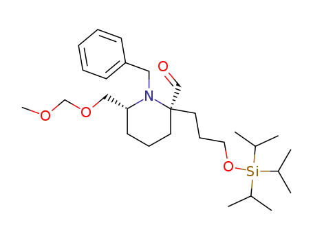 (2R,6R)-6-[(methoxymethoxy)methyl]-1-(phenylmethyl)-2-[3-[[tris(1-methylethyl)silyl]oxy]propyl]-2-piperidinecarboxaldehyde