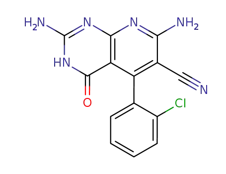 2,7-diamino-3,4-dihydro-4-oxo-5-(2-chlorophenyl)pyrido[2,3-d]pyrimidine-6-carbonitrile