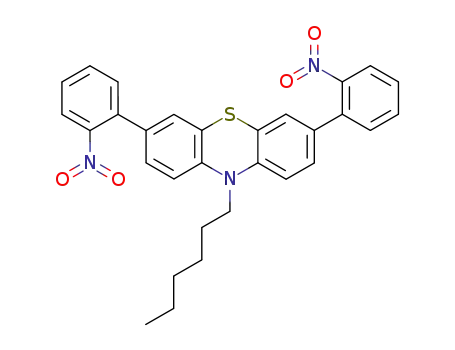 10-hexyl-3,7-bis(2-nitrophenyl)-10H-phenothiazine