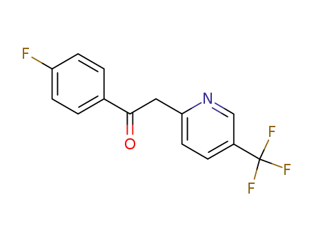 Molecular Structure of 145834-67-9 (Ethanone, 1-(4-fluorophenyl)-2-[5-(trifluoromethyl)-2-pyridinyl]-)