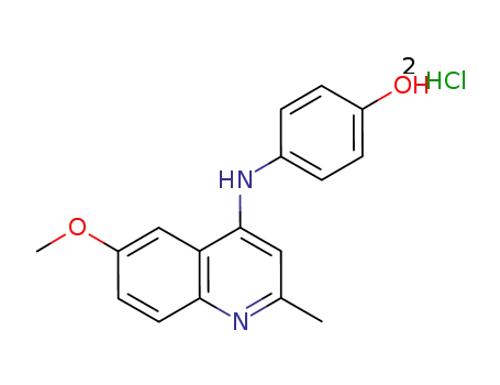 4-(6-methoxy-2-methylquinolin-4-ylamino)phenol dihydrochloride