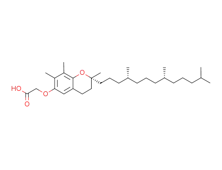 2,7,8-trimethyl-(2R-(4R,8R,12-trimethyltridecyl)-chroman-6-yloxy) acetic acid