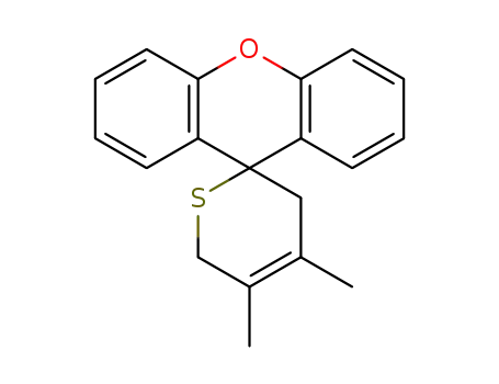 Molecular Structure of 37044-85-2 (Spiro[2H-thiopyran-2,9'-[9H]xanthene], 3,6-dihydro-4,5-dimethyl-)