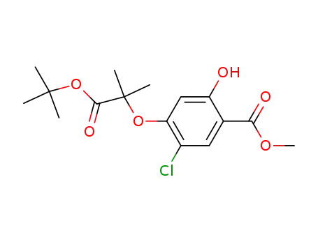 4-(1-tert-butoxycarbonyl-1-methylethoxy)-5-chloro-2-hydroxybenzoic acid methyl ester