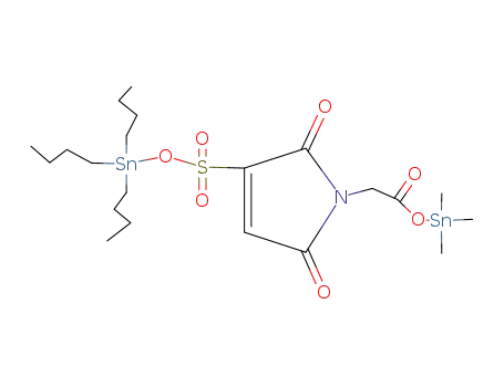 trimethyltin N-{(tributylstannyloxysulphonyl)maleoyl}amino acetate