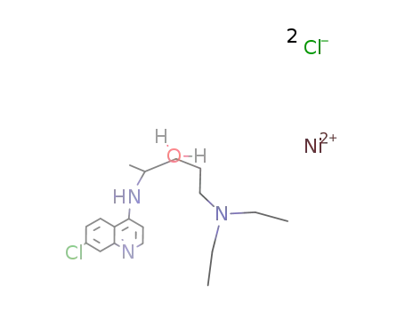 dichloromonoaquo-7-chloro-4-(4-diethylamino-1-methylbutylamino)quinolinenickel(II)