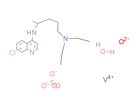 sulphatomonoaquo-7-chloro-4-(4-diethylamino-1-methylbutylamine)quinolineoxovanadium(IV)
