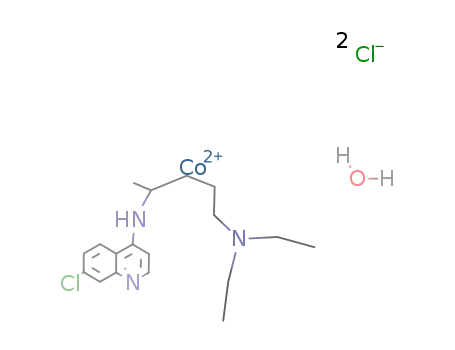 dichloromonoaquo-7-chloro-4-(4-diethylamino-1-methylbutylamino)quinolinecobalt(II)