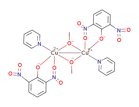 di-[μ-methoxo-(2,6-dinitrophenolato)(pyridine)copper(II)]
