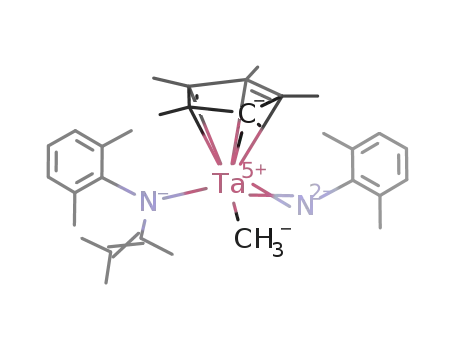 (pentamethylcyclopentadienyl)TaMe(N(2,6-Me2C6H3))(η(1)-N(2,6-Me2C6H3)C(Me)=CMe2)