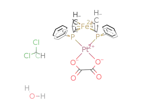 [Pt(O2C)2(1,1'-bis(diphenylphosphino)ferrocene)]*H2O*CHCl3