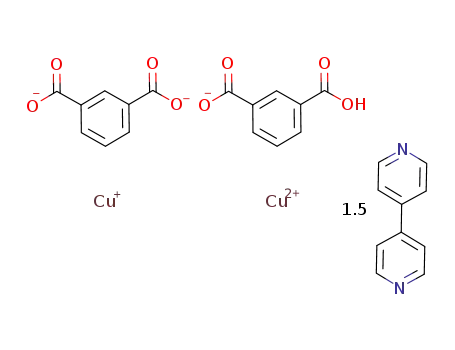 [sesqui(4,4'-bipyridine)bis(isophthalate)copper(I,II)]