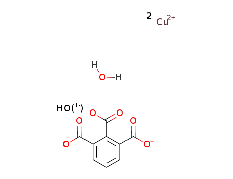catena-[aqua(μ5-benzene-1,2,3-tricarboxylato-κO:κO':κO'':κO''':κO'''':κO''''')(μ-hydroxo)dicopper(II)]