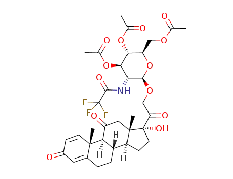 17α-hydroxy-3,11,20-trioxo-pregnadien-(1,4)-yl-(21)-2-trifluoracetamido-2-deoxy-3,4,6-tri-O-acetyl-D-glucopyranoside
