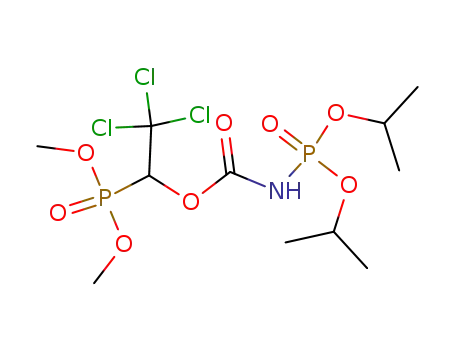 O,O-Diisopropyl-phosphonocarbamidsaeure-<2,2,2-trichlor-1-(O,O-dimethyl-phosphono)-aethylester>