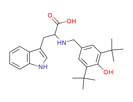 2-(3,5-di-tert-butyl-4-hydroxybenzylamino)-3-(1H-indol-3-yl)propanoic acid