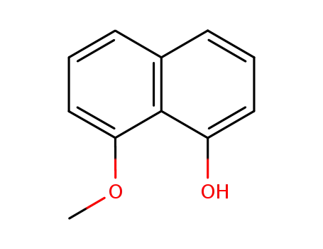 Molecular Structure of 3588-75-8 (8-Methoxynaphthalene-1-ol)