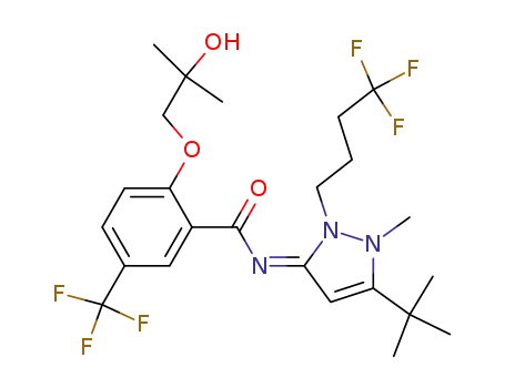 N-[(3E)-5-tert-butyl-1-methyl-2-(4,4,4-trifluorobutyl)-1,2-dihydro-3H-pyrazol-3-ylidene]-2-(2-hydroxy-2-methylpropoxy)-5-(trifluoromethyl)benzamide