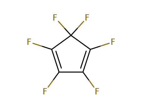 Molecular Structure of 699-39-8 (1,2,3,4,5,5-Hexafluoro-1,3-cyclopentadiene)