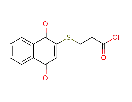 Molecular Structure of 65726-66-1 (3-[(1,4-dioxo-1,4-dihydronaphthalen-2-yl)sulfanyl]propanoic acid)