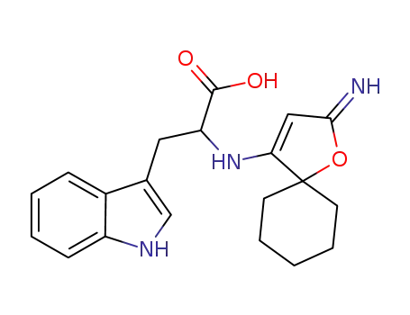 2-[(2-imino-1-oxaspiro[4.5]dec-3-en-4-yl)amino]-3-(1H-indol-3-yl)propanoic acid