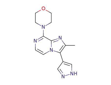 2-methyl-8-morpholin-4-yl-3-(1H-pyrazol-4-yl)imidazo[1,2-a]pyrazine