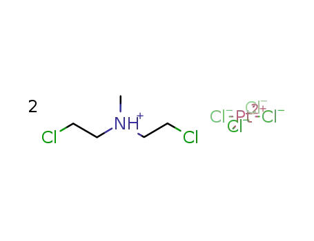 2-chloro-N-(2-chloroethyl)-N-methylethylammonium tetrachloroplatinate(II)