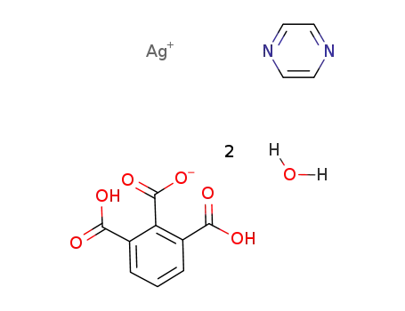 [[Ag(1,2,3-benzenetricarboxylic acid(-1H))(pyrazine)](H2O)2](n)