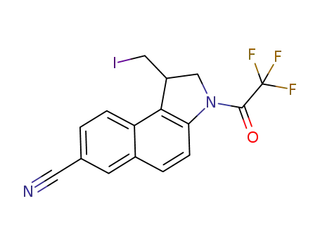 1-(iodomethyl)-3-(2,2,2-trifluoroacetyl)-2,3-dihydro-1H-benzo[e]indole-7-carbonitrile