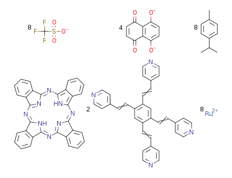 [phthalocyanine*Ru8(p-cymene)8(1,2,4,5-tetrakis{2-(pyridin-4-yl)vinyl}benzene)2(μ-5,8-dioxido-1,4-naphthoquinonato)4][trifluoromethanesulfonate]8