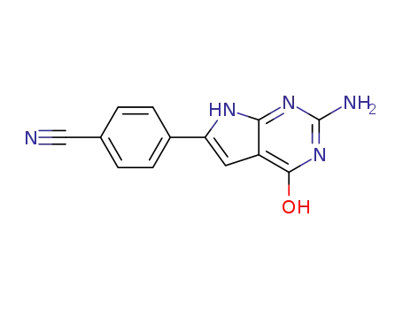 4-(2-amino-4-hydroxy-7H-pyrrolo[2,3-d]pyrimidin-6-yl)benzonitrile