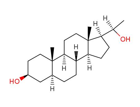 516-53-0,ALLOPREGNANDIOL,5a-Pregnane-3b,20b-diol (8CI); 3b,20b-Dihydroxy-5a-pregnane;5a-Pregnane-3b,20(R)-diol; Allopregnane-3b,20b-diol; Pregnandiol III