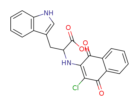2-((3-chloro-1,4-dioxo-1,4-dihydronaphthalen-2-yl)amino)-3-(1H-indol-3-yl)propanoic acid