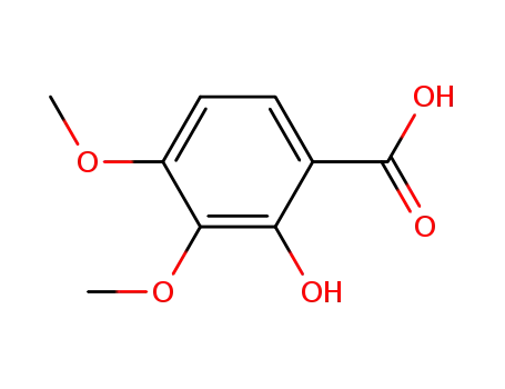 Molecular Structure of 5653-46-3 (2-HYDROXY-3,4-DIMETHOXYBENZOIC ACID)