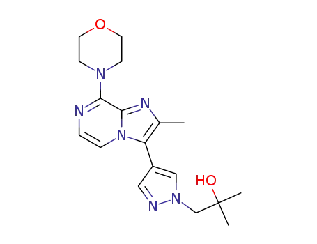 2-methyl-1-[4-(2-methyl-8-morpholin-4-ylimidazo[1,2-a]pyrazin-3-yl)pyrazol-1-yl]propan-2-ol