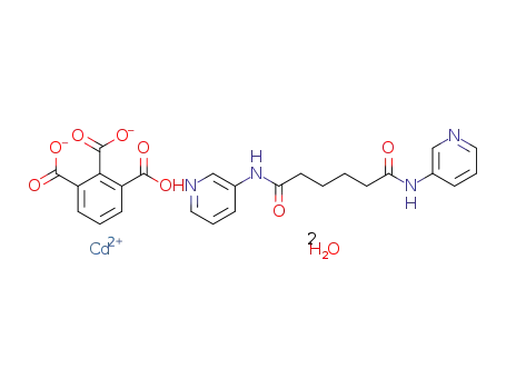 [Cd(1,2,3-benzenetricarboxylic acid-(2H))(N,N′-di(3-pyridyl)adipoamide)(H2O)]·H2O